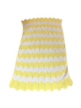 Vintage Hand Made Knit Throw